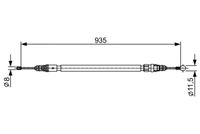 BOSCH 1987482430 - Cable de accionamiento, freno de estacionamiento