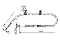 BOSCH 1987477244 - Cable de accionamiento, freno de estacionamiento