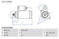 BOSCH 0986020370 - Motor de arranque