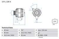 BOSCH 0986083840 - Alternador