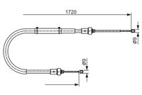 BOSCH 1987482411 - Cable de accionamiento, freno de estacionamiento