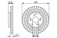 BOSCH 0986479625 - Disco de freno