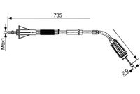 BOSCH 1987482554 - Cable de accionamiento, freno de estacionamiento