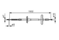 BOSCH 1987482021 - Cable de accionamiento, freno de estacionamiento