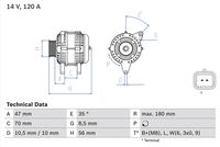 BOSCH 0986043091 - Alternador