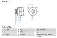 BOSCH 0986040260 - Alternador