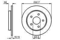 BOSCH 0986478196 - Disco de freno