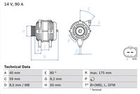 BOSCH 0 986 041 310 - Alternador