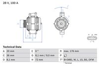 BOSCH 0986047820 - Alternador