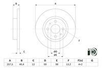 BOSCH 0986479E65 - Disco de freno