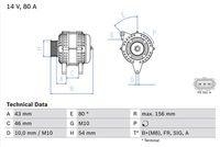 BOSCH 0986049151 - Alternador