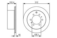 BOSCH 0986479R57 - Disco de freno