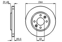 BOSCH 0986478278 - Disco de freno