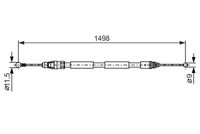 BOSCH 1987482387 - Cable de accionamiento, freno de estacionamiento