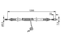 BOSCH 1987482281 - Cable de accionamiento, freno de estacionamiento