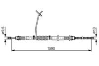 BOSCH 1987477175 - Cable de accionamiento, freno de estacionamiento