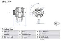 BOSCH 0986082440 - Alternador