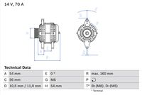 BOSCH 0986041260 - Alternador