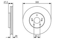 BOSCH 0986479R47 - Disco de freno