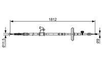 BOSCH 1987482503 - Cable de accionamiento, freno de estacionamiento