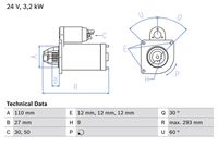 BOSCH 0986011160 - Motor de arranque