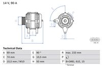 BOSCH 0986040390 - Alternador