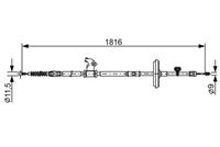 BOSCH 1987482535 - Cable de accionamiento, freno de estacionamiento