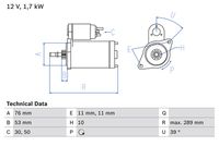 BOSCH 0986016700 - Motor de arranque