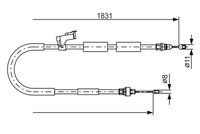 BOSCH 1987482058 - Cable de accionamiento, freno de estacionamiento