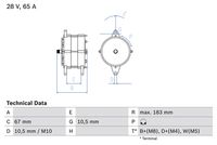 BOSCH 0986039490 - Alternador