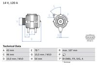 BOSCH 0986049171 - Alternador