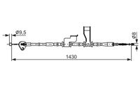 BOSCH 1987482617 - Cable de accionamiento, freno de estacionamiento