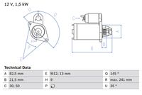 BOSCH 0986010850 - Motor de arranque