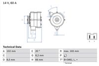 BOSCH 0986034740 - Alternador