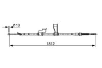 BOSCH 1987482616 - Cable de accionamiento, freno de estacionamiento