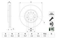 BOSCH 0986479F03 - Disco de freno