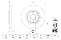 BOSCH 0986479F90 - Disco de freno