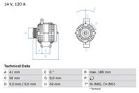 BOSCH 0986083250 - Alternador