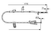 BOSCH 1987482305 - Cable de accionamiento, freno de estacionamiento