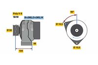 BOSCH 0 124 515 191 - Alternador