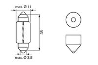 BOSCH 1987301060 - Lámpara , piloto de matrícula - Longlife Daytime BL