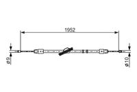 BOSCH 1987477851 - Cable de accionamiento, freno de estacionamiento