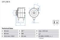 BOSCH 0986037321 - Alternador