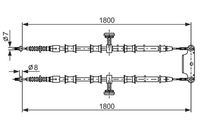 BOSCH 1987482291 - Cable de accionamiento, freno de estacionamiento