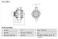 BOSCH 0986042520 - Alternador