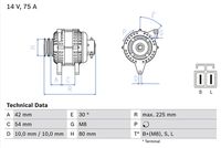 BOSCH 0986042291 - Alternador