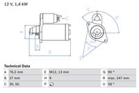 BOSCH 0986016780 - Motor de arranque