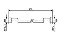 BOSCH 1987476276 - Lado de montaje: Eje trasero izquierda<br>Longitud [mm]: 268<br>Rosca 1: OUT M10x1.0<br>Rosca 2: OUT M10x1.0<br>Referencia artículo par: SL 2762<br>Peso [kg]: 0,08<br>