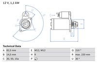 BOSCH 0986016330 - Motor de arranque