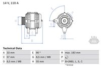 BOSCH 0986082730 - Alternador